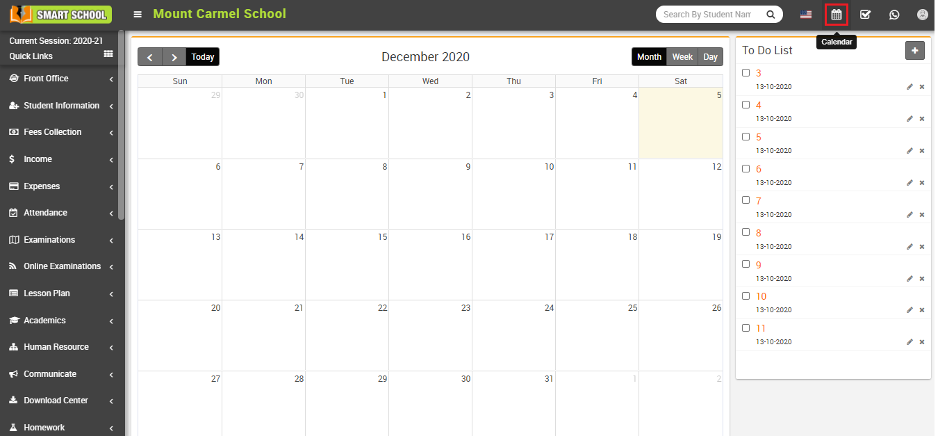 About calendar image