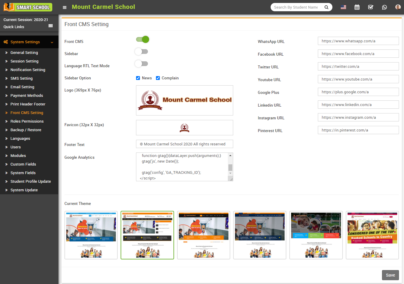 Front CMS about image