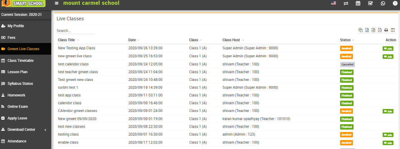 join Gmeet live class image