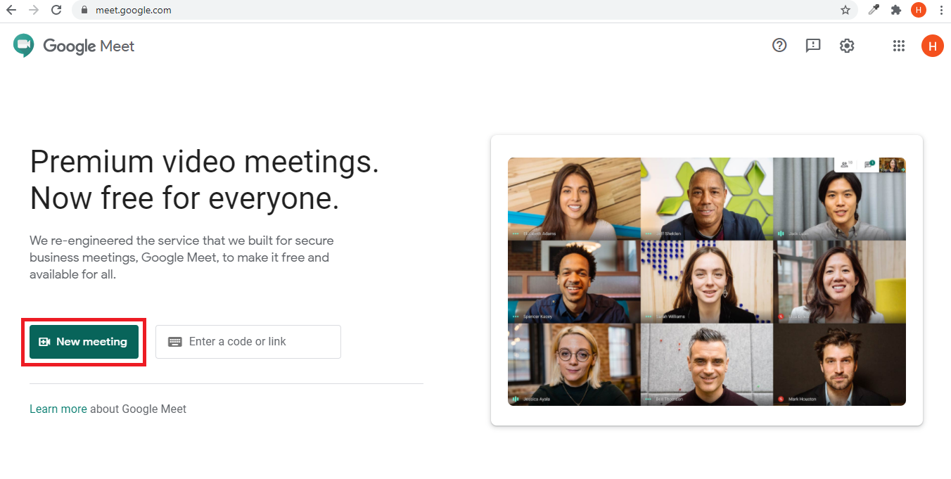 Gmeet Url first Image