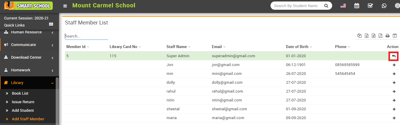 Add staff member image