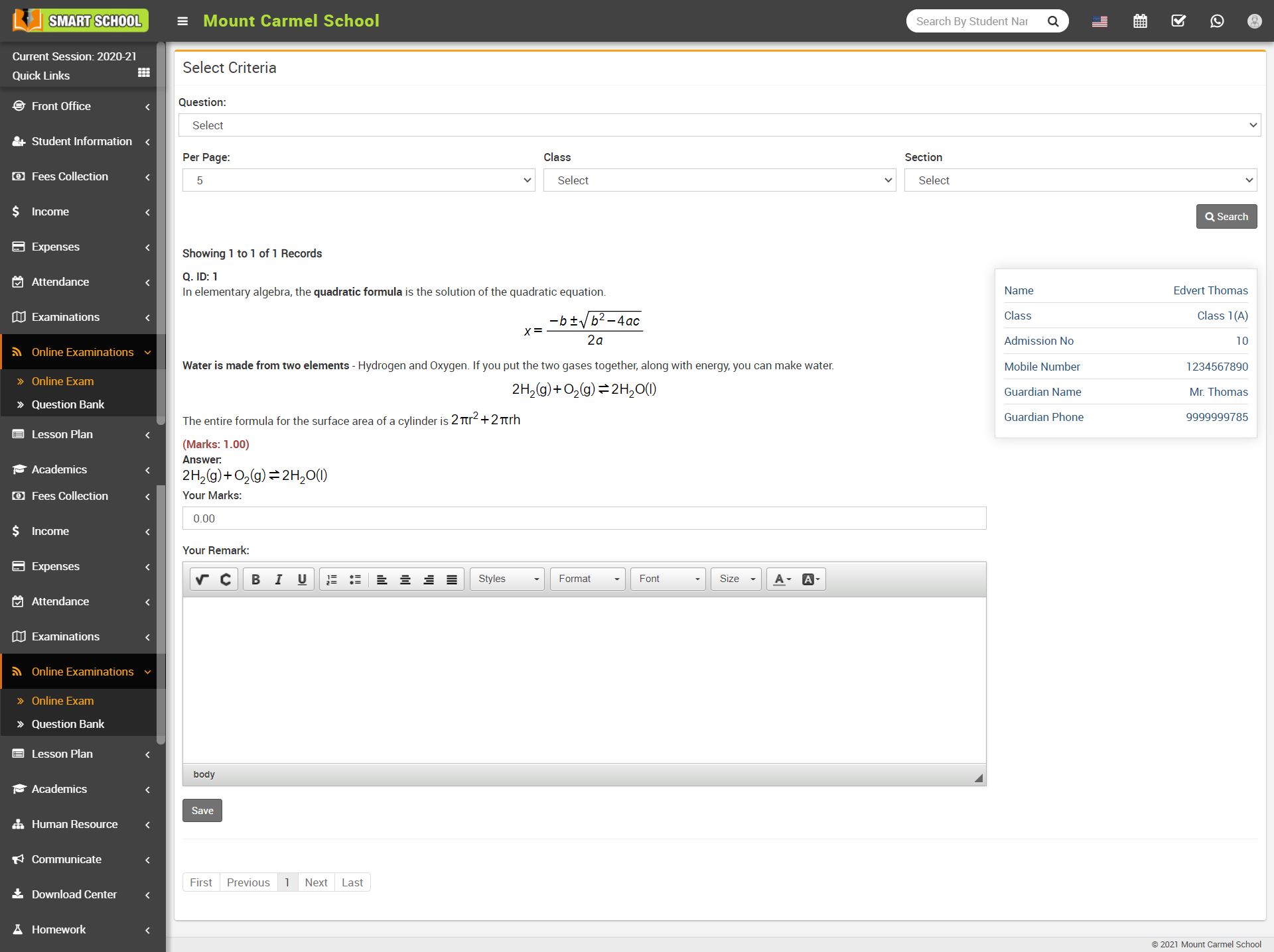 evaluate answer image