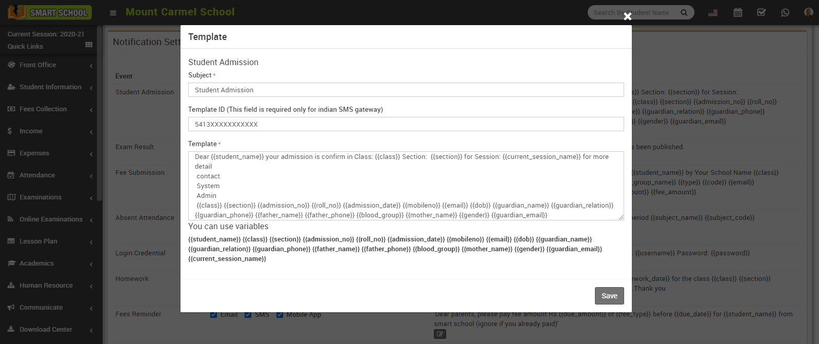edit notification setting