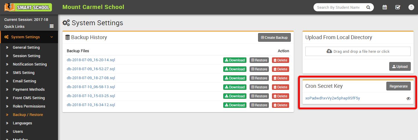 Cron secret key image